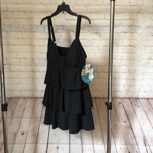 Swim Solutions tummy control one-piece suit NEW 18